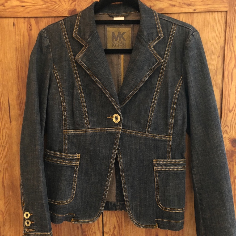 SOLD! Michael Kors Denim Jacket Blazer 8P NWT